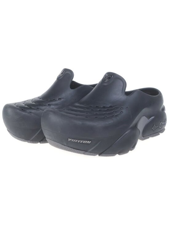 Louis Vuitton LV Shark Line Slip on Sandals Black
